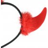 Čertie rohy červené s perím