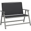OBI Skladacia záhradná lavica Welsby antracitová sivá 96 x 118 x 67 cm