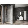 Ravak NEXTY NDOP1-90, 1-dielne sprchové dvere do niky Black,Transparent + vešiak 03O70300Z1