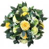 Smútočný veniec Ruže, Alstroméria a Doplnky Ø 45cm