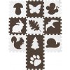 EVA Puzzle podložka - Lesní přátelé 32x32x1 cm 10 ks