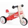 Janod detské drevené odrážadlo Little Bikloon Red&White 03261 červeno-biele
