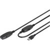 Digitus DA-73105 USB, USB 3.2 Gen1 (USB 3.0 / USB 3.1 Gen1) USB-A zástrčka, USB-A zásuvka, 10m, černý