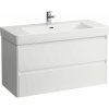 Laufen Base 2.0 skrinka 102x44.5x51.5 cm závesná kúpeľňová skrinka pod umývadlo biela H4113121082611