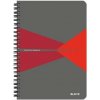 LEITZ Office Blok A5 linajkový PP obálka sivá-červená 90 listov