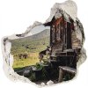 Samolepiaca nálepka fototapeta Drevený horský dom 75x75 cm