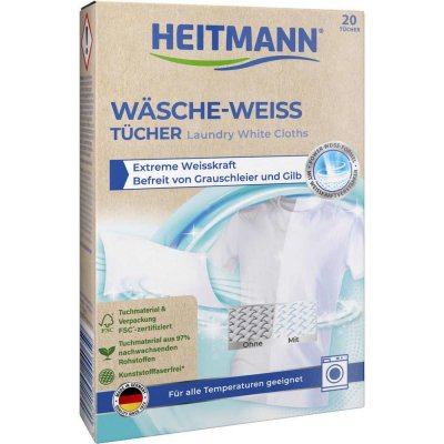 Heitmann Weiss obrúsky do práčky na biele prádlo 20 ks