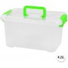 HomePRO 3079 Úložný box s vekom, 4.6L, transparentný, 24x16x13cm