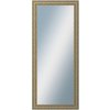 DANTIK - Zrkadlo v rámu, rozmer s rámom 60x140 cm z lišty ZVRATNÁ bielozlatá plast (3067)