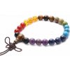 Nefertitis Čakrový náramok obrúbený Buddha Mala NF10853 - obvod cca 17 až 23 cm