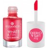 essence WHAT A TINT! tekutá lícenka a lesk na pery 02 Coral Sunset 4,9 ml
