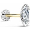 DF Labreta Piercingové náušnice 6339 z bieleho zlata, s laboratórnym diamantom