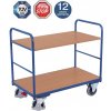 Variofit Policový vozík, Variofit, 2 police (99 x 68 cm), do 250 kg, modrá/antracit Farba: modrá RAL5010