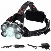 Pronett 0112 Čelovka LED ZOOM 5 x LED T6 CREE