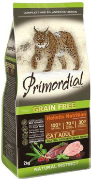 PRIMORDIAL Cat Adult Duck & Turkey 2 x 2 kg