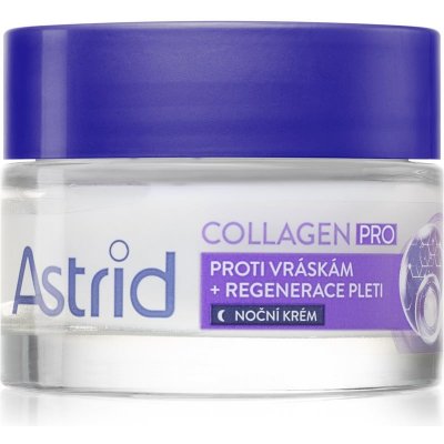 Astrid Collagen PRO nočný krém proti prejavom starnutia pleti s regeneračným účinkom 50 ml