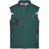 James&Nicholson Pánska softshellová vesta JN825 Dark Green M