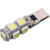 Compass Žiarovka 9 SMD LED 12 V T10 s rezistorom CAN-BUS ready biela 33795