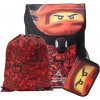 Aktovka LEGO Ninjago Red EASY - školská aktovka, 3 dielny set (5711013097530)