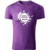 T-ričko Audi Splash pánske tričko Farba trička: Fialová, Farba potlače: Biela, Veľkosť: XXL