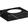 Kompaktná doska pod umývadlo so zapusteným umývadlom Intedoor TRENTA Compact čierna dĺžka 60 cm až 160 cm x 50 cm S výrezom