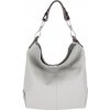 Diva Kožená dámska kabelka Shaila svetlo sivá