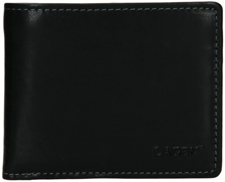 Lagen pánska peňaženka kožená W 8120 T BLK černá