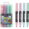 Zvýrazňovač Centropen 8542/4 Highlighter Flexi Soft pastelové 4 farby klinový hrot 1-5mm