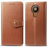 VSETKONAMOBIL 22220 LEATHER BUCKLE Peňaženkový obal Nokia 5.3 hnedý