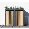 Westmann Planta oceľový box na odpadkové koše 2x240 litrov, antracit 84 x 134 x 124 cm, WMHHWTC-62