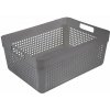Plastový košík Orion 32,5x23,5x14cm šedá