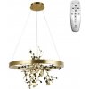 NEDES J5307/C Závesné LED svietidlo 40W, 3000K-6500K, 2600lm, IP20, diaľk. ovlád., stmiev., mosadz/bronz