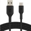 Axagon BUCM-CM30AB, USB-C USB-C, USB 2.0, 3A, ALU, opletenie, 3m, černý