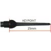 Hroty na šípky Harrows soft Keypoint, plastové, čierne 30 ks/bal, 25mm, závit 2BA