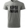 Nápis Krav Maga - Klasické pánske tričko vyššej gramáže - XS ( Tmavosivý melír )