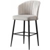 Kalune Design Súprava 2 ks barových stoličiek RUBI krémová