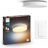 Philips Hue 41166/31 / P6 LED kúpeľňové stropné svietidlo Devere L + Hue Switch 1x33,5W | 4300lm | 2200-6500K | IP44 - stmievateľné, Bluetooth, White Ambiance, biela