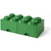 LEGO® úložný box s šuplíky 250x500x180mm tmavě zelený LEGO40061734