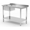HENDI Hendi stôl s jednokomorovým drezom naľavo Budget Line, 600 mm 817025 1000x600x850