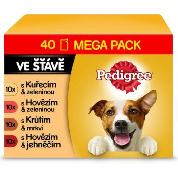 Pedigree kapsičky pro dospělé psy s hovězím ve šťávě 40 x 100 g