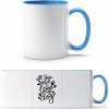 Dvojfarebný Hrnček - Dizajn s nápisom Pes a Láska - Biela / Svetlomodrá - Standard - Darčeky PrintEQ - 250ml