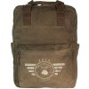 Plátený batoh na notebook Greenburry 5911-30 khaki