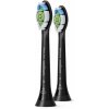 Philips HX6062/13 Sonicare Optimal White, náhradná hlavica, štandardná veľkosť, 2 kusy, nasadzovacia, čierna