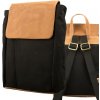Impex Štíhly Unisex Batoh, plátno s kožou buffalo hunter 32x25x12cm, čierna/svetlo-béžová Veľkosť: UNI