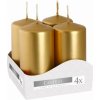 BISPOL Adventné sviečky SW40/80-213 metalické zlaté 4 x 80g