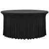 TENTino Elastický obrus SKIRTING na okrúhly stôl 180 cm Farba obrusu: ČIERNA / BLACK
