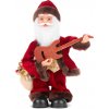 MagicHome Dekorácia Vianoce Santa s gitarou 35 cm