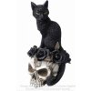 dekorácia ALCHEMY GOTHIC - Black Cat & Skull - V71 ALCHEMY GOTHIC