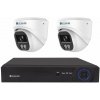 Securia Pro IP 2 kamerový systém 6MPx, NVR2CHV6S-W DOME smart, biely, kov Nahrávanie: bez disku