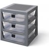 LEGO Storage organizér se třemi zásuvkami 4095 Organizér šedá